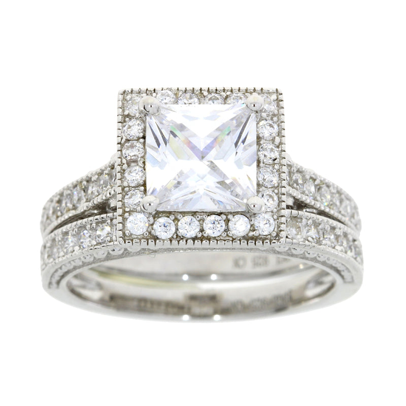 Genuine Cubic Zirconium CZ SS Bridal Sterling Silver