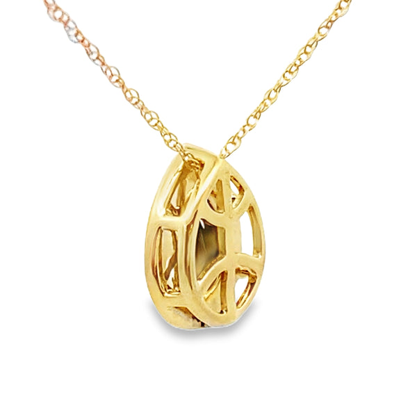 .03ct Onyx Diamond Fashion Pendants 10KT Yellow Gold