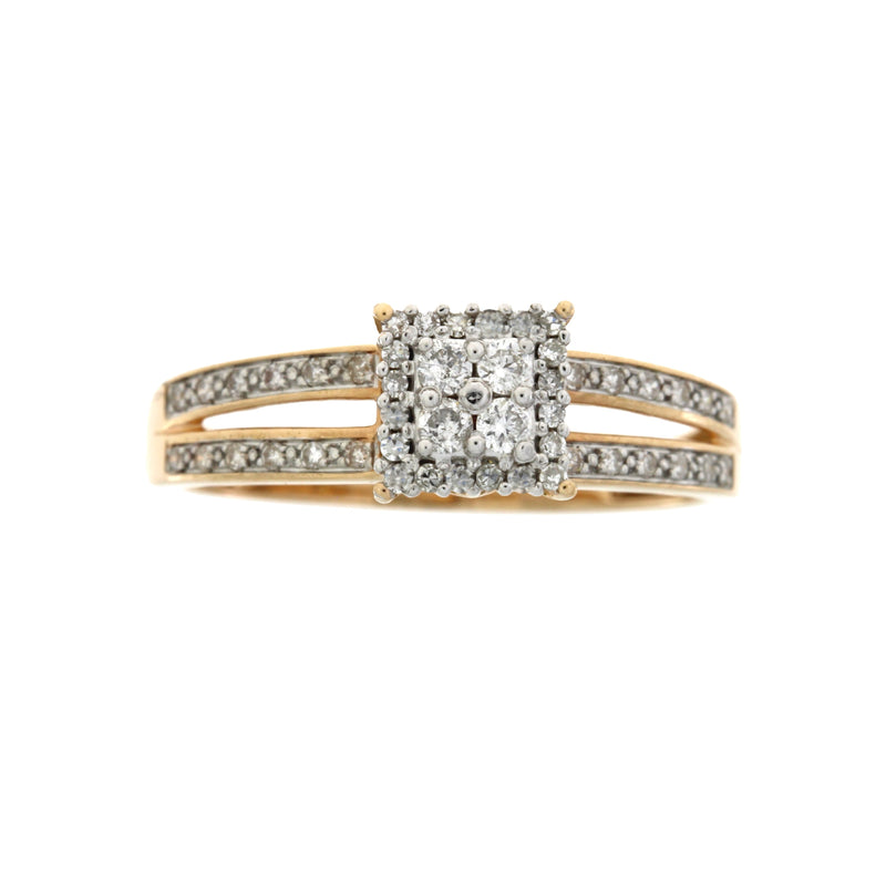 Natural .25ct Diamond Eng Only 14KT Rose Gold