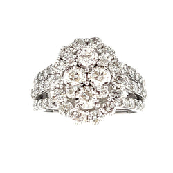 Natural 1.75ct Diamond Ring 10KT White Gold