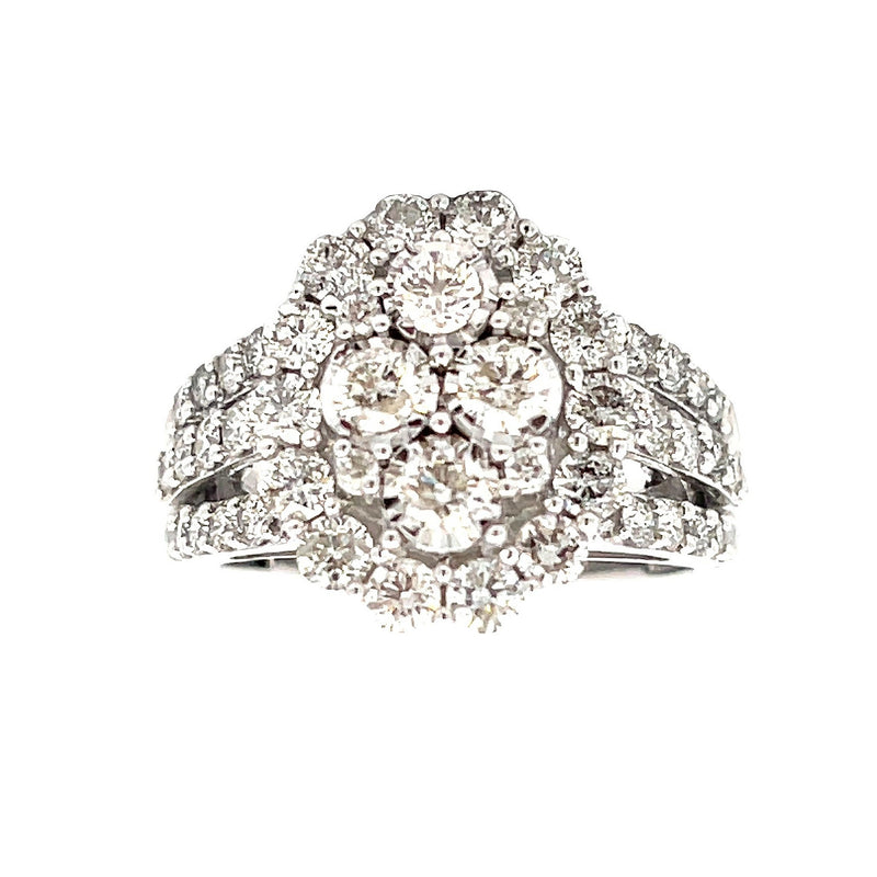 Natural 1.75ct Diamond Ring 10KT White Gold