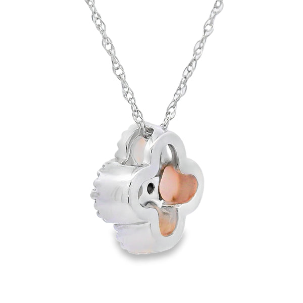 .01ct Opal Diamond Fashion Pendants 14KT White Gold