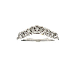 Genuine .50ct Diamond Ring Guard Wrap 14KT White Gold