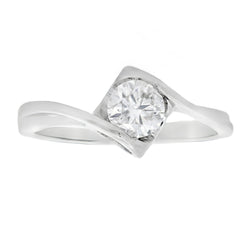 Genuine .43ct Moissanite  Sterling Silver