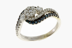 Natural .75ct Diamond Ring 14KT White Gold