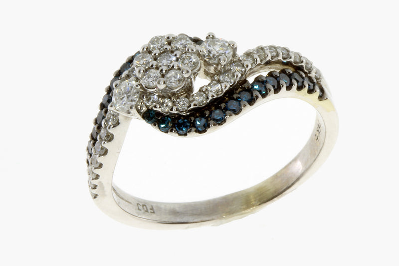 Natural .75ct Diamond Ring 14KT White Gold