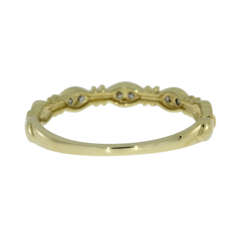 .06ct Diamond stackable band set 10KT Yellow Gold
