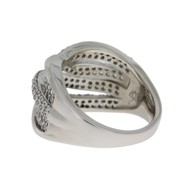 Genuine Cubic Zirconium Ring Sterling Silver