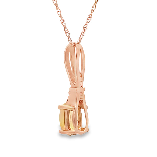 .02ct Opal Diamond Fashion Pendants 14KT Rose Gold