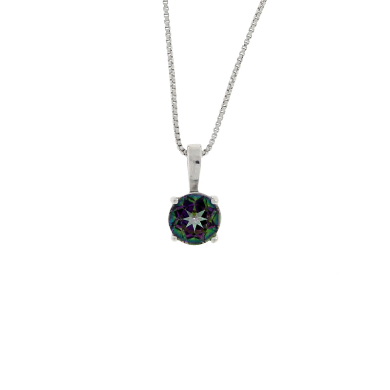 Mystic Fire Topaz Fashion Pendants Sterling Silver