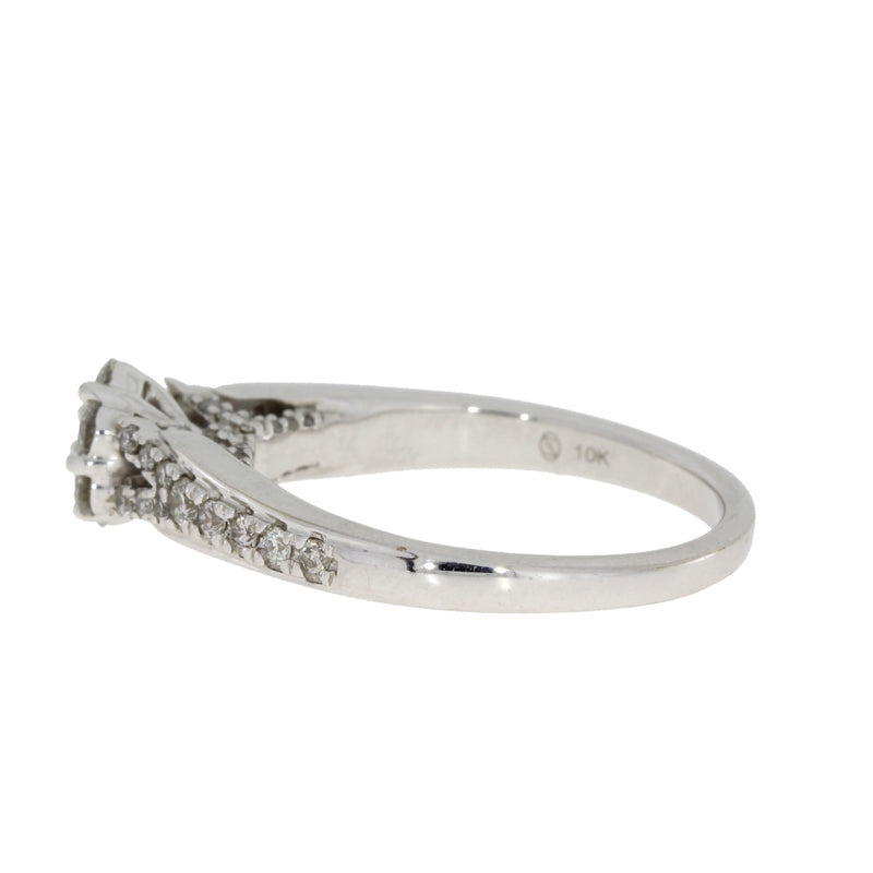 Genuine .50ct Diamond Eng Only 10KT White Gold