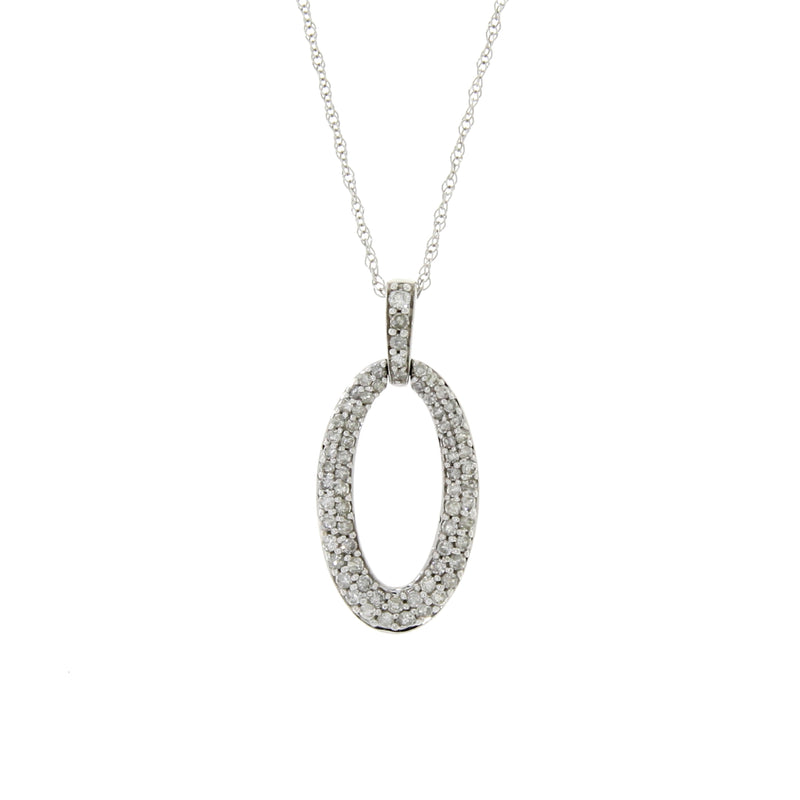 Genuine .50ct Diamond Fashion Pendants 10KT White Gold