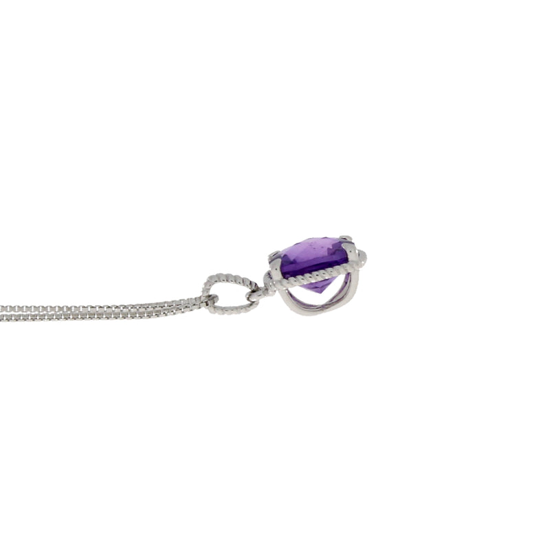 Natural Amethyst Fashion Pendants Sterling Silver