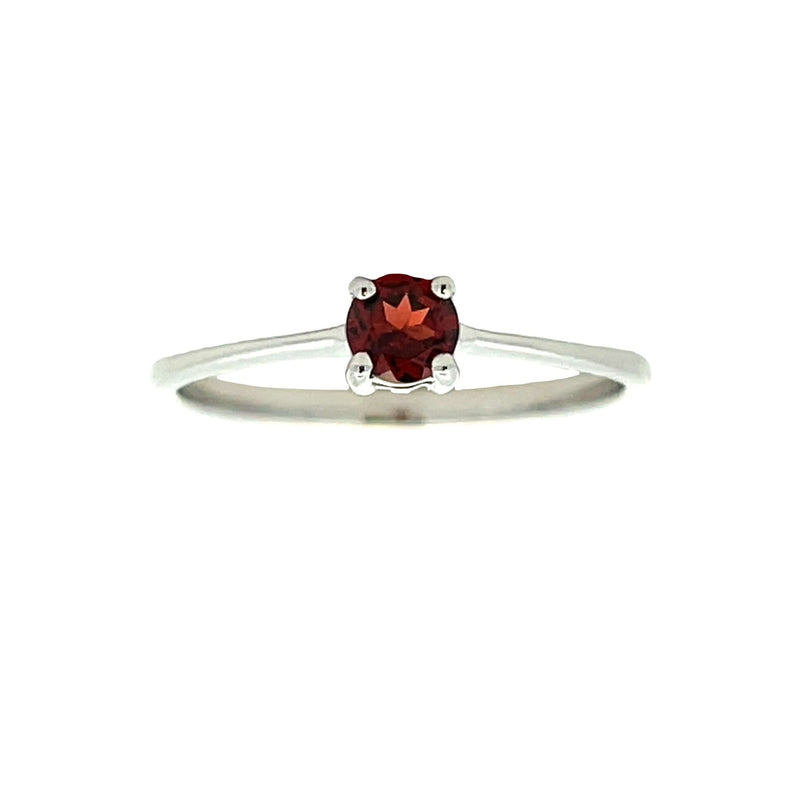 Natural .30ct Garnet Ring Sterling Silver