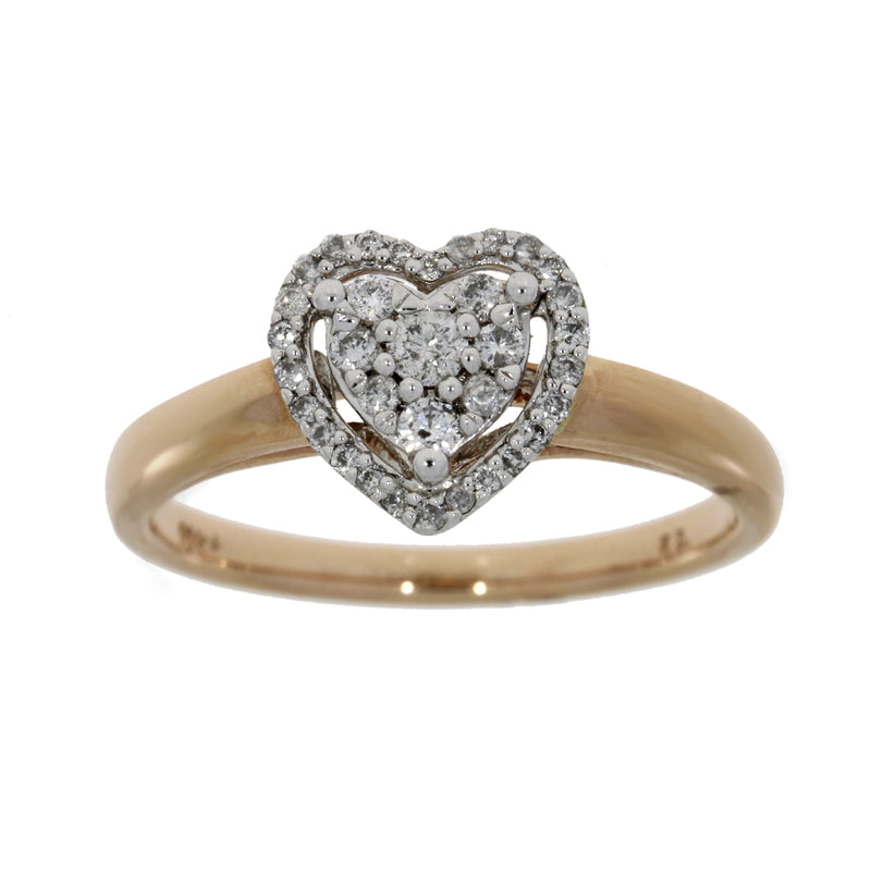 Genuine .26ct Diamond Ring 10KT Rose Gold