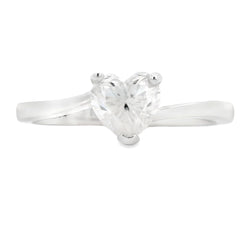 Natural .65ct Moissanite Eng Only Sterling Silver