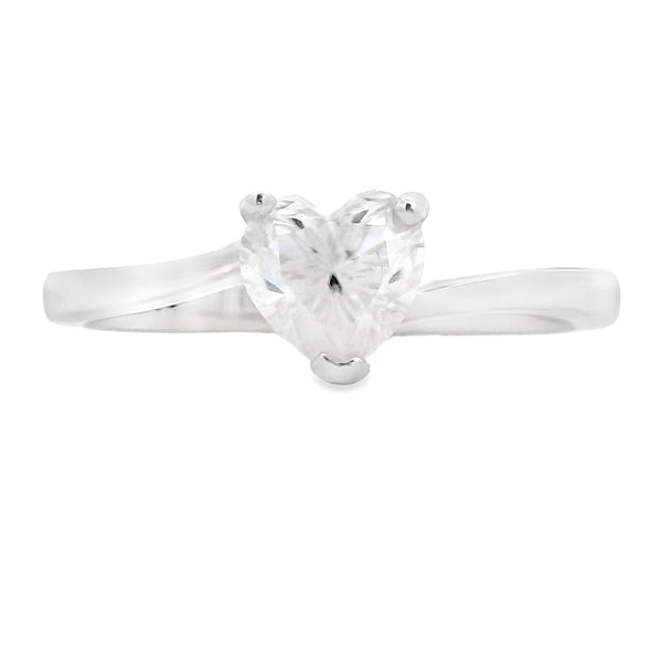 Natural .65ct Moissanite Eng Only Sterling Silver