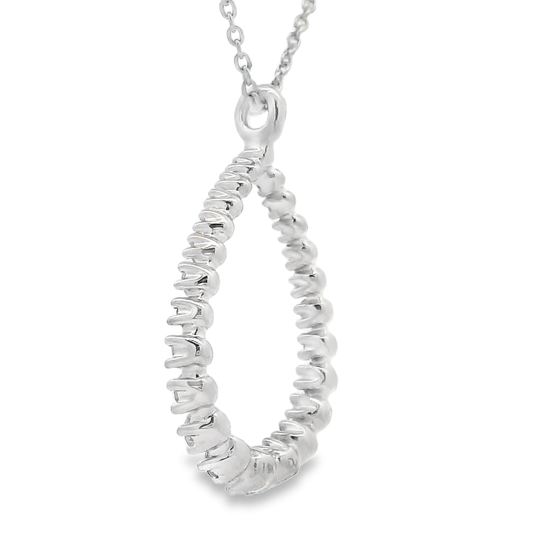 Natural .26ct Diamond Fashion Pendants 14KT White Gold