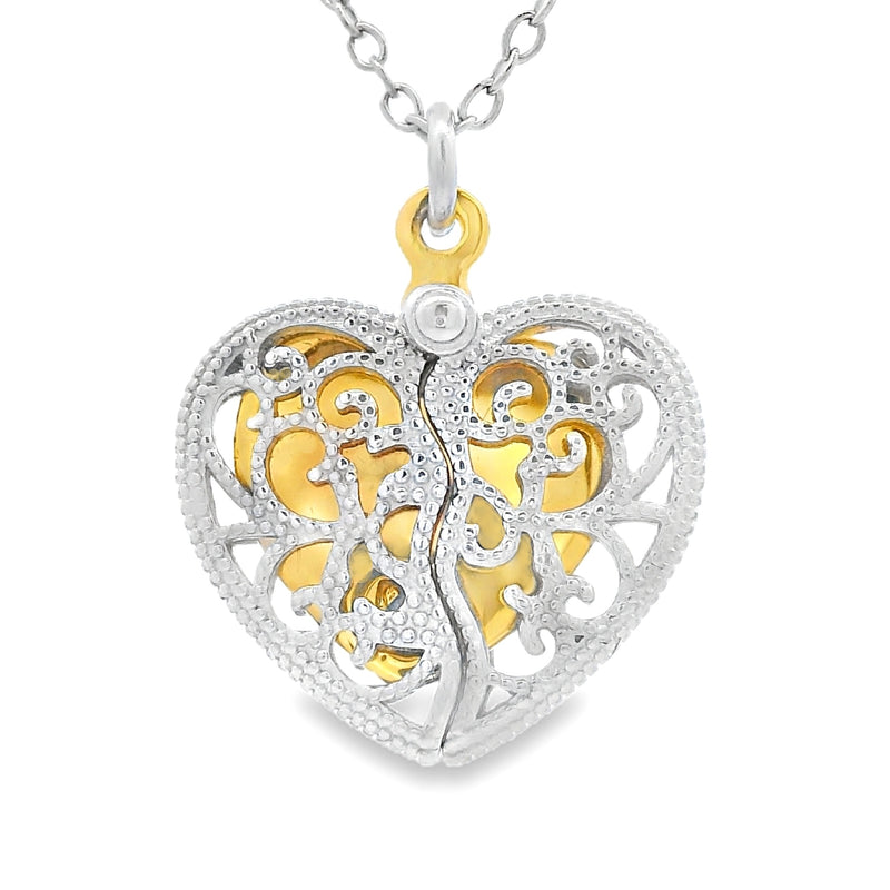 .01ct Diamond Heart Love Pendant Sterling Silver