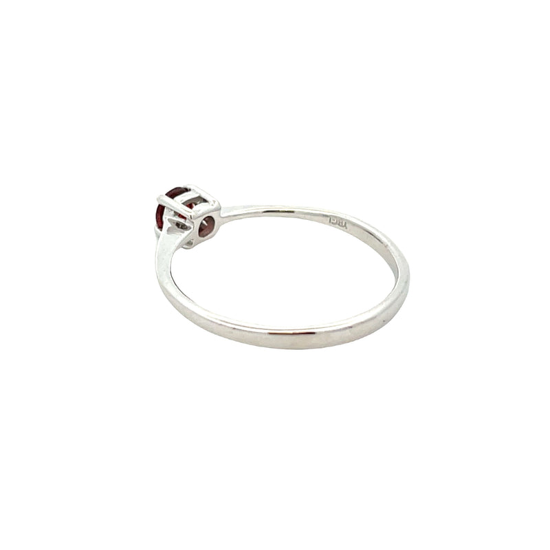 Natural .30ct Garnet Ring Sterling Silver