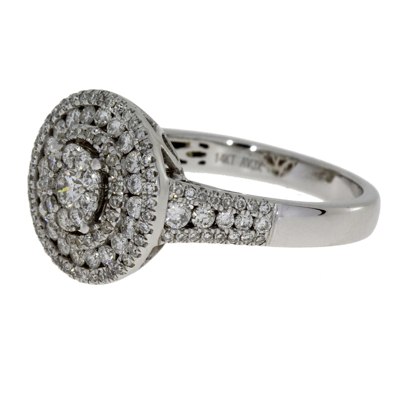Genuine 1.00ct Diamond Ring 14KT White Gold