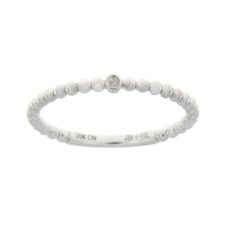 .01ct Diamond stackable band set 10KT White Gold