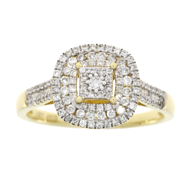 Natural .60ct Diamond Ring 10KT Yellow Gold