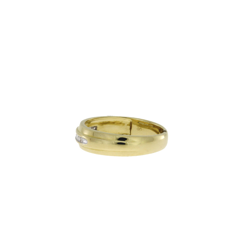 .25ct Diamond Mens Ring Wedding Band 14KT Yellow Gold