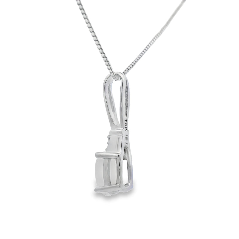 .02ct Opal Diamond Fashion Pendants 10KT White Gold