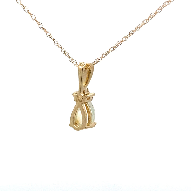 .02ct Opal Diamond Fashion Pendants 10KT Yellow Gold