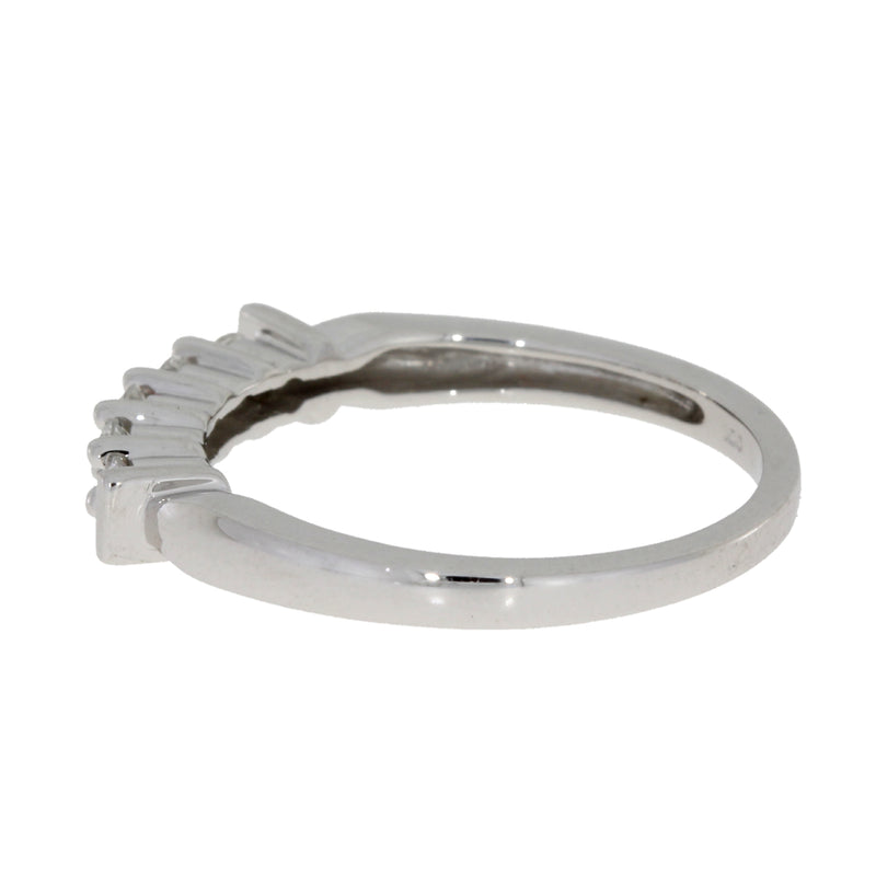 Natural .40ct Diamond Wedding Band Ring 10KT White Gold