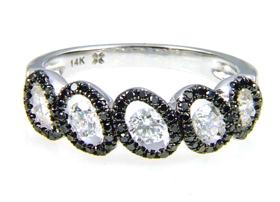 1.00ct Diamond Wedding Band Ring 14KT White Gold