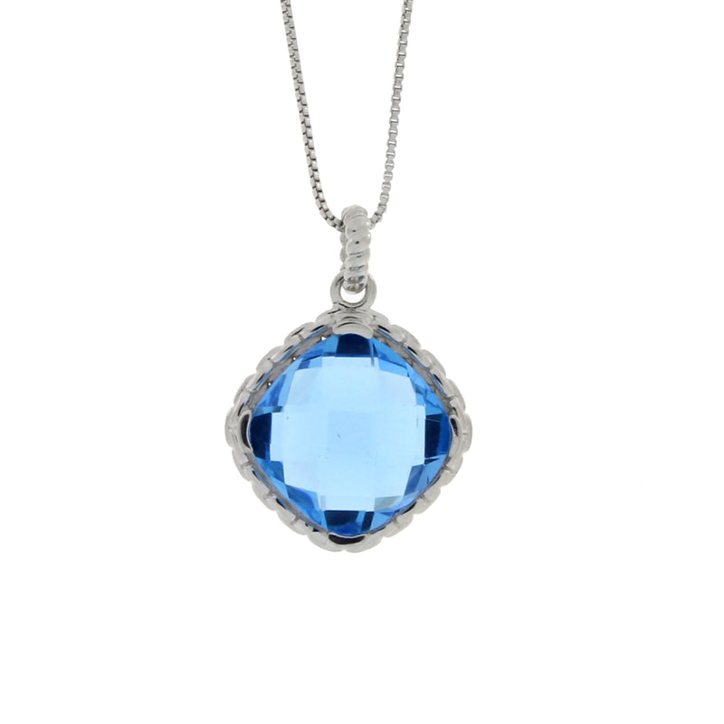 4.80ct Blue Topaz Fashion Pendants Sterling Silver