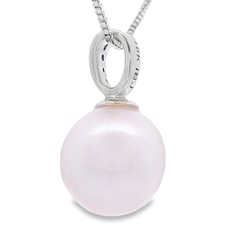 .01ct Pearl Diamond Fashion Pendants 10KT White Gold