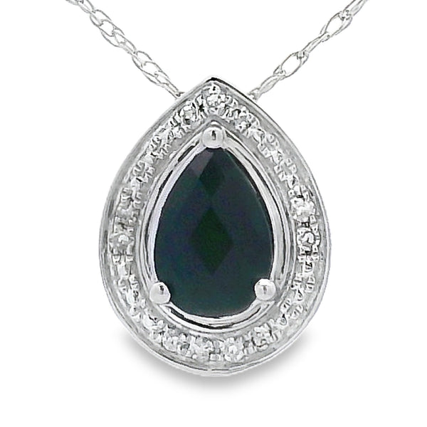 .03ct Onyx Diamond Fashion Pendants 10KT White Gold