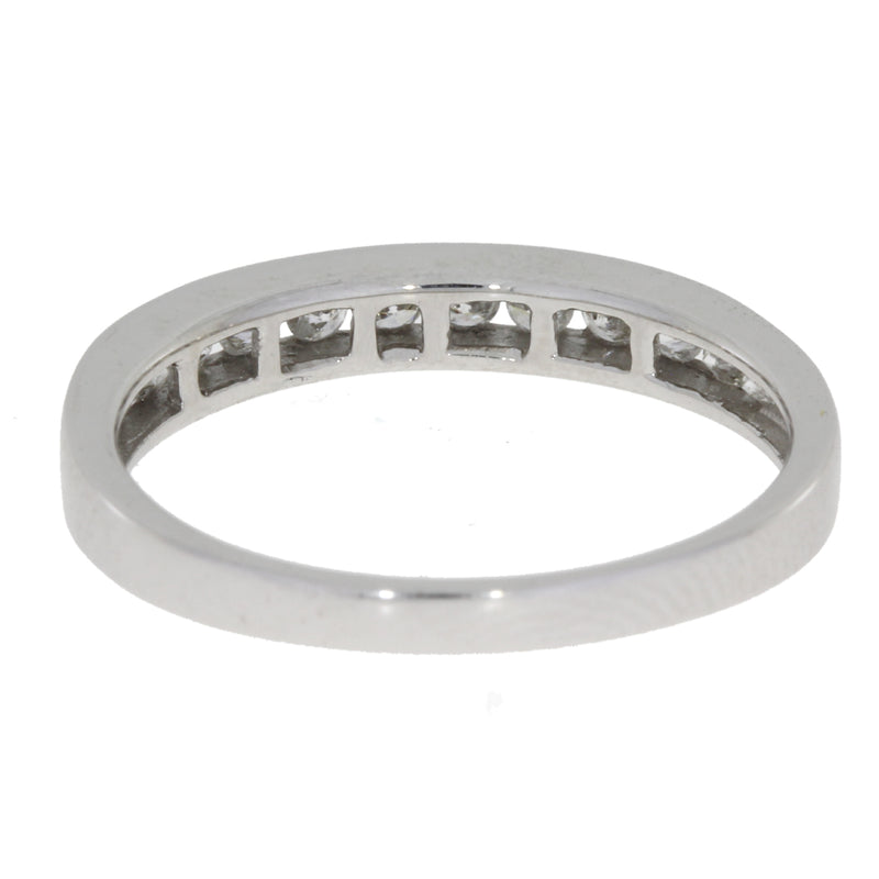 Genuine .33ct Diamond Wedding Band Ring 14KT White Gold