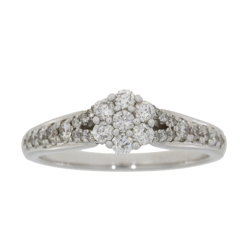 Genuine .50ct Diamond Eng Only 10KT White Gold