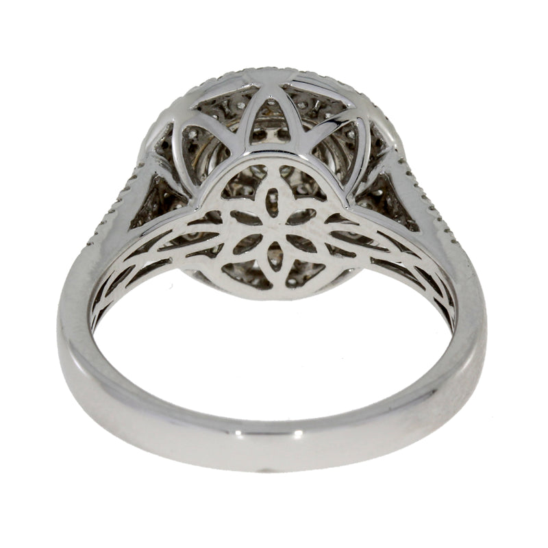 Genuine 1.00ct Diamond Ring 14KT White Gold