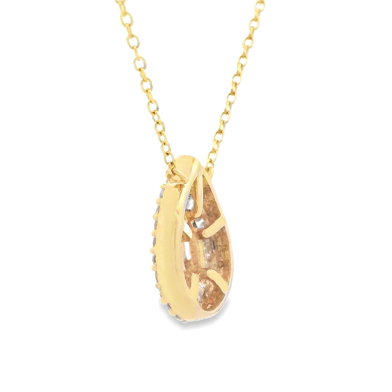 .32ct Diamond Heart Love Pendant 14KT Yellow Gold