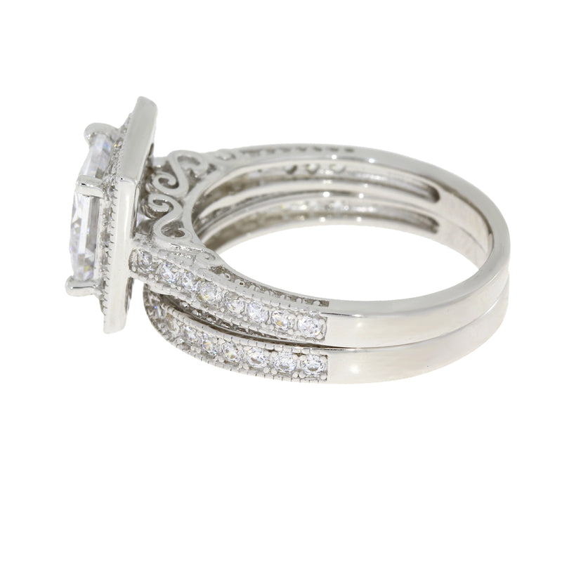 Genuine Cubic Zirconium CZ SS Bridal Sterling Silver
