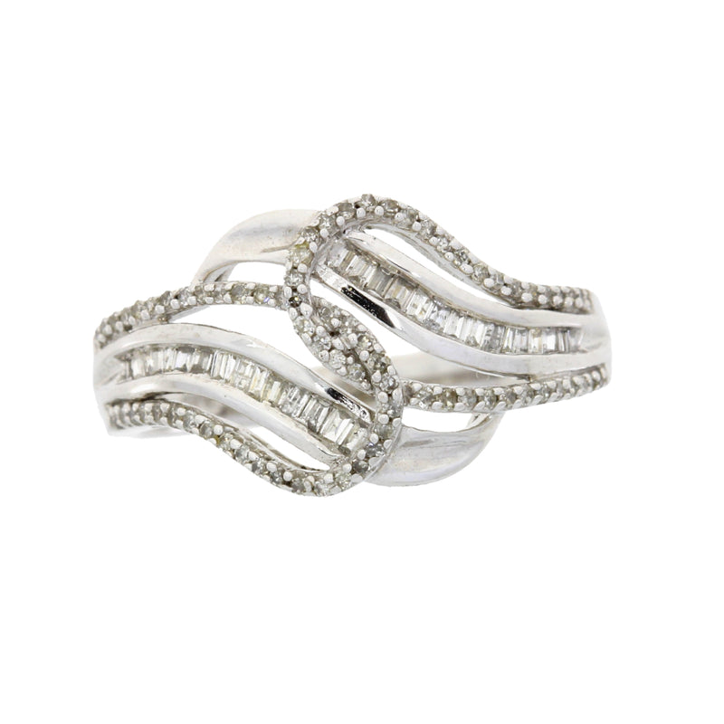 Natural .34ct Diamond Ring 10KT White Gold