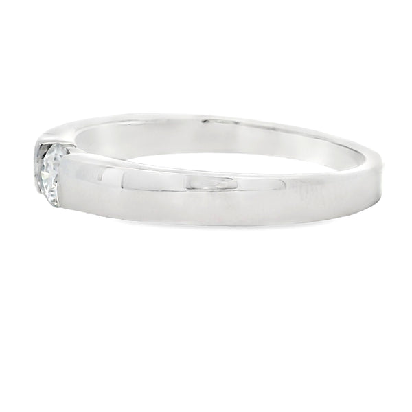 .20ct Moissanite stackable band set Sterling Silver