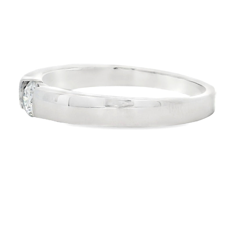 .20ct Moissanite stackable band set Sterling Silver