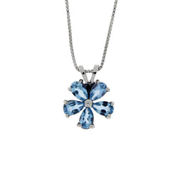 .60ct Blue Topaz Fashion Pendants Sterling Silver