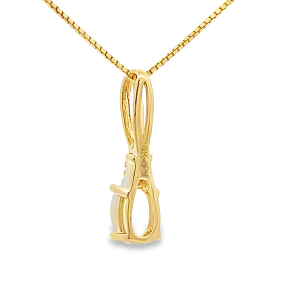 .02ct Opal Diamond Fashion Pendants 10KT Yellow Gold