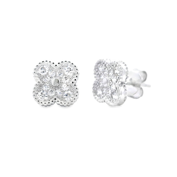 Genuine Cubic Zirconia Earrings Sterling Silver