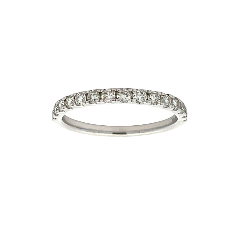 Genuine .50ct Diamond Wedding Band Ring 14KT White Gold