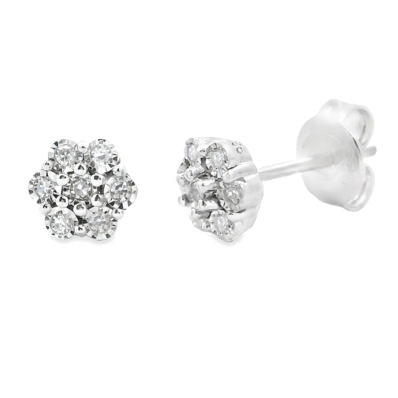 .10ct Lab Grown Diamond Stud Earrings Sterling Silver