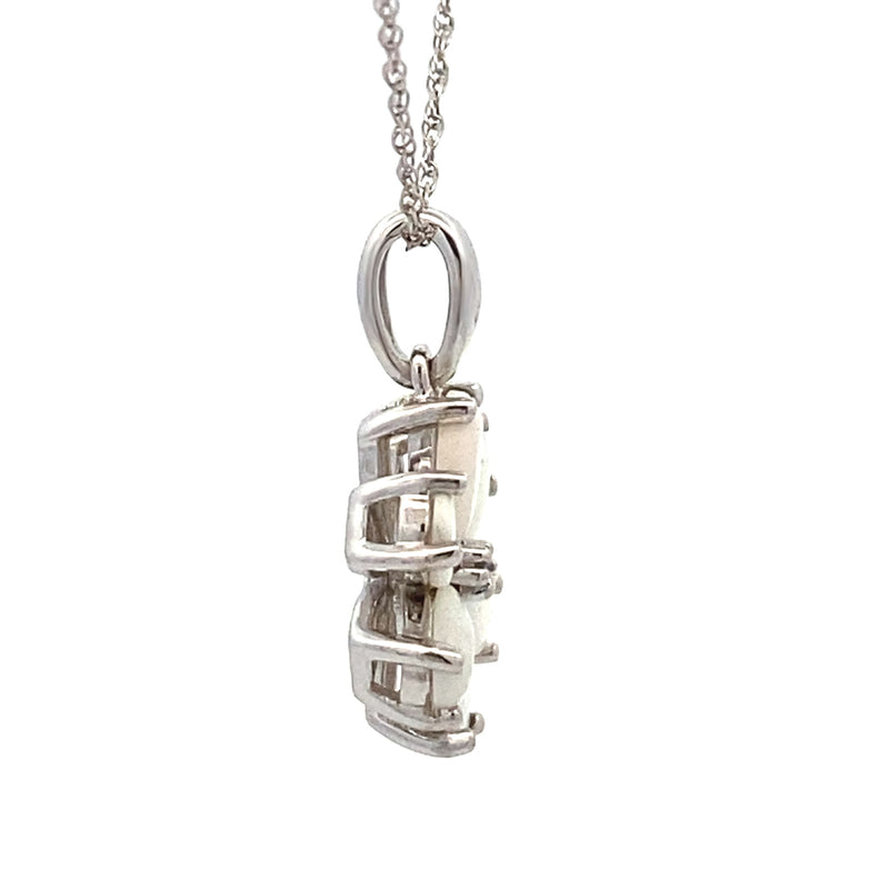 .01ct Opal Diamond Fashion Pendants 10KT White Gold
