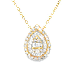 .32ct Diamond Heart Love Pendant 14KT Yellow Gold